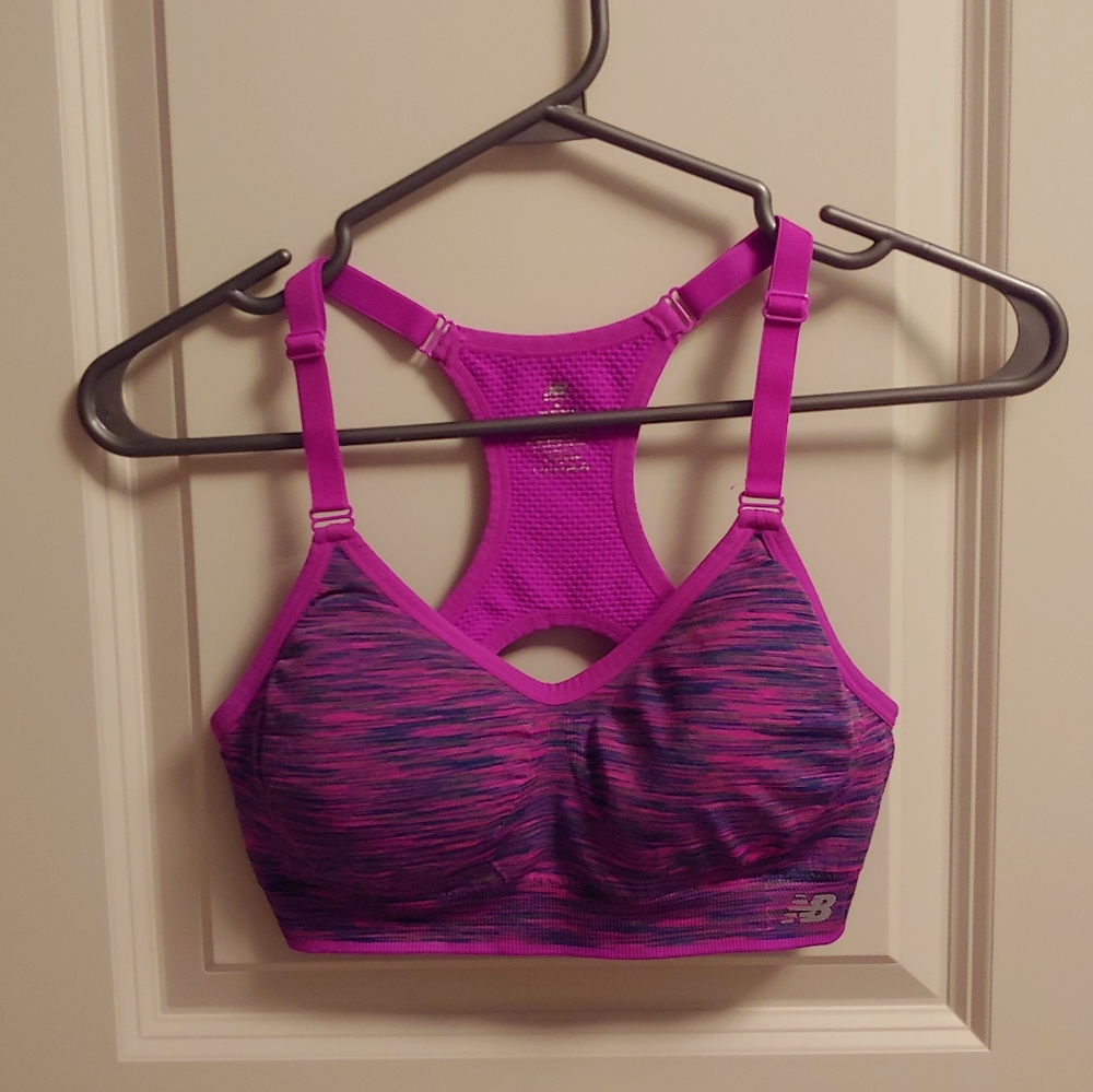Pink adjustable sports bra